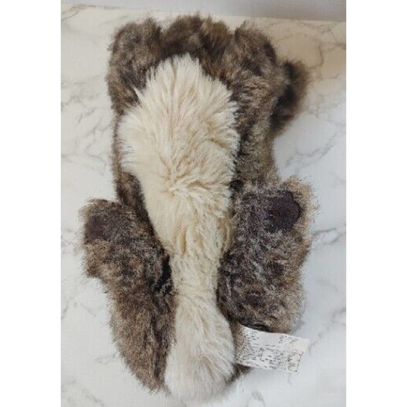 Ditz Designs Plush Bunny Rabbit Mottled Brown Fur Realistic Stuffed Animal 14 In - Picture 6 of 6